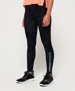 Superdry Active Panel Leggings Női Sportruházat Fekete | TXNBF2738